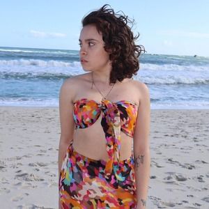 Handmade chiffon beach coverup by